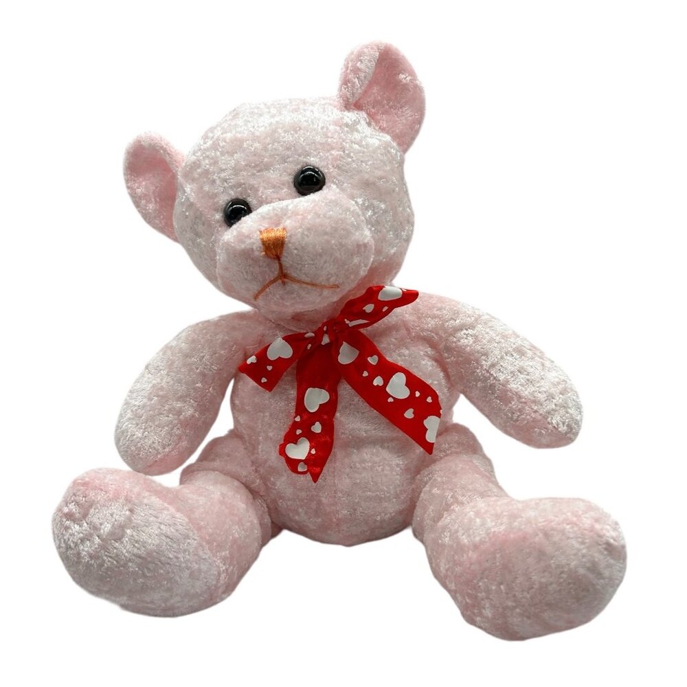 Best Made Toys Pink Valentine Bear Plush‎ 10" Red Heart Bow Stuffed Animal